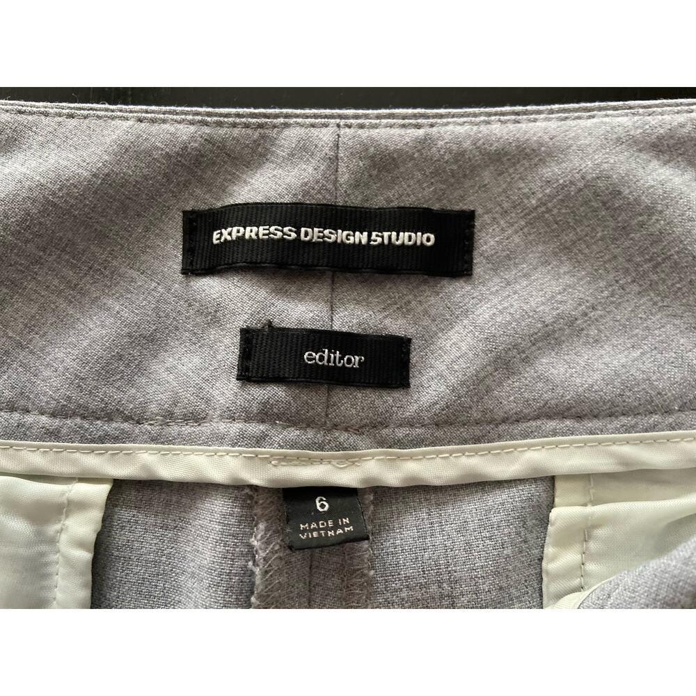 EXPRESS Design Studio 'Editor' Gray Cropped Wide … - image 5